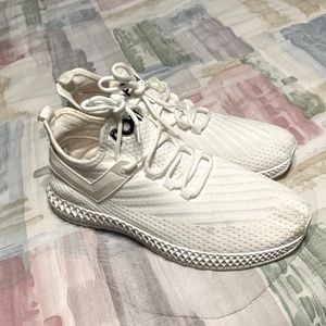 Pony Casual Athletic Comfort Shoes White Knit Textile Men's Size 11 Low Tops